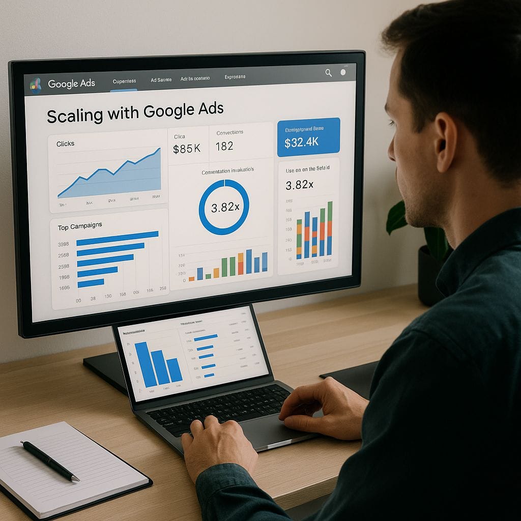 Scale Google Ads campaigns with expert analysis of ROI metrics and conversion data.