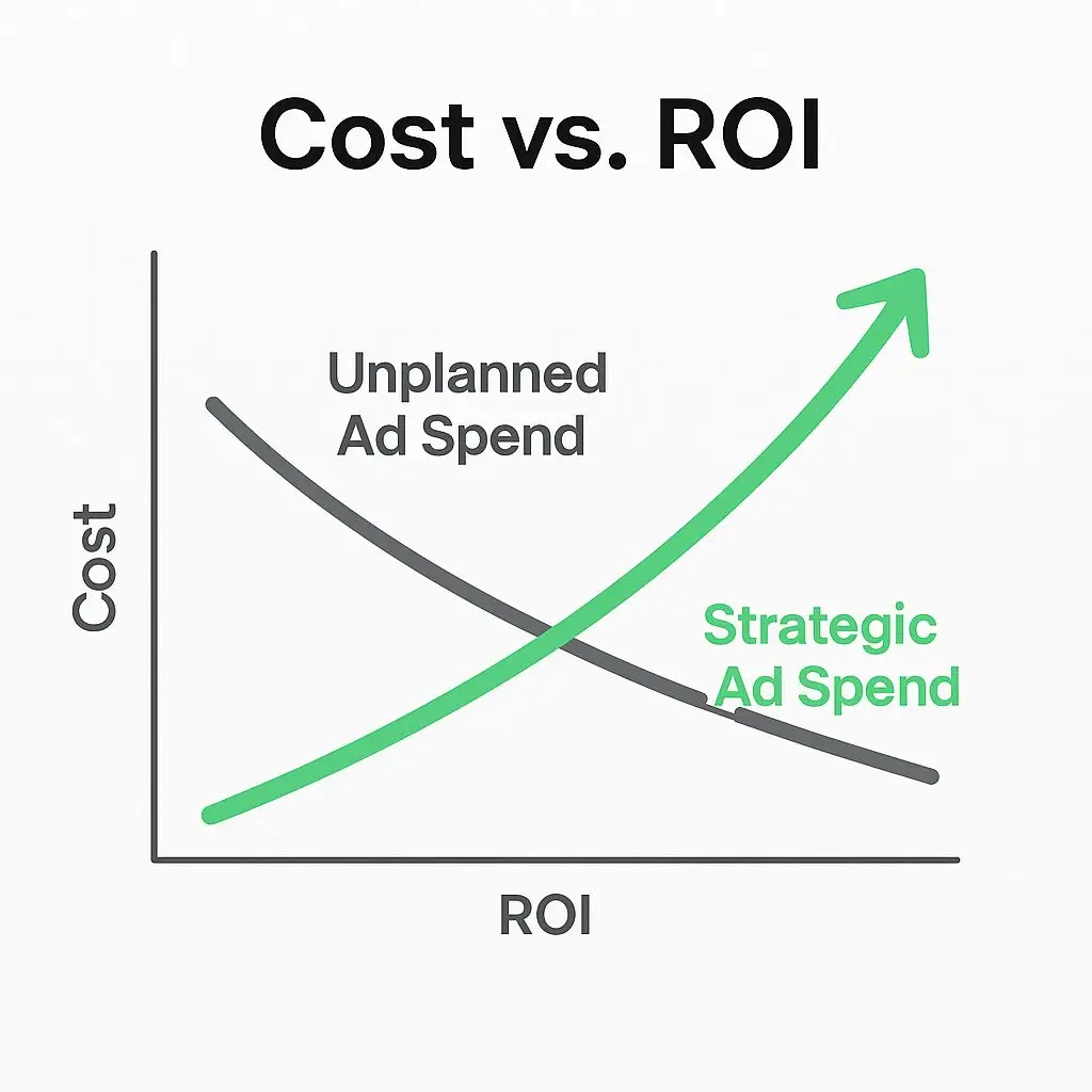 4-step visual process for creating a Google Ads strategy